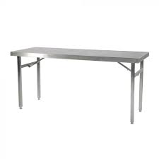 Arbeitstisch Edelstahl 1600x700 mm RIEBER, mit Klappfüssen, Zulauftisch 